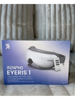 RENPHO Eyeris 1 Eye Massager Heated Bluetooth Migraine Relief Device NIB